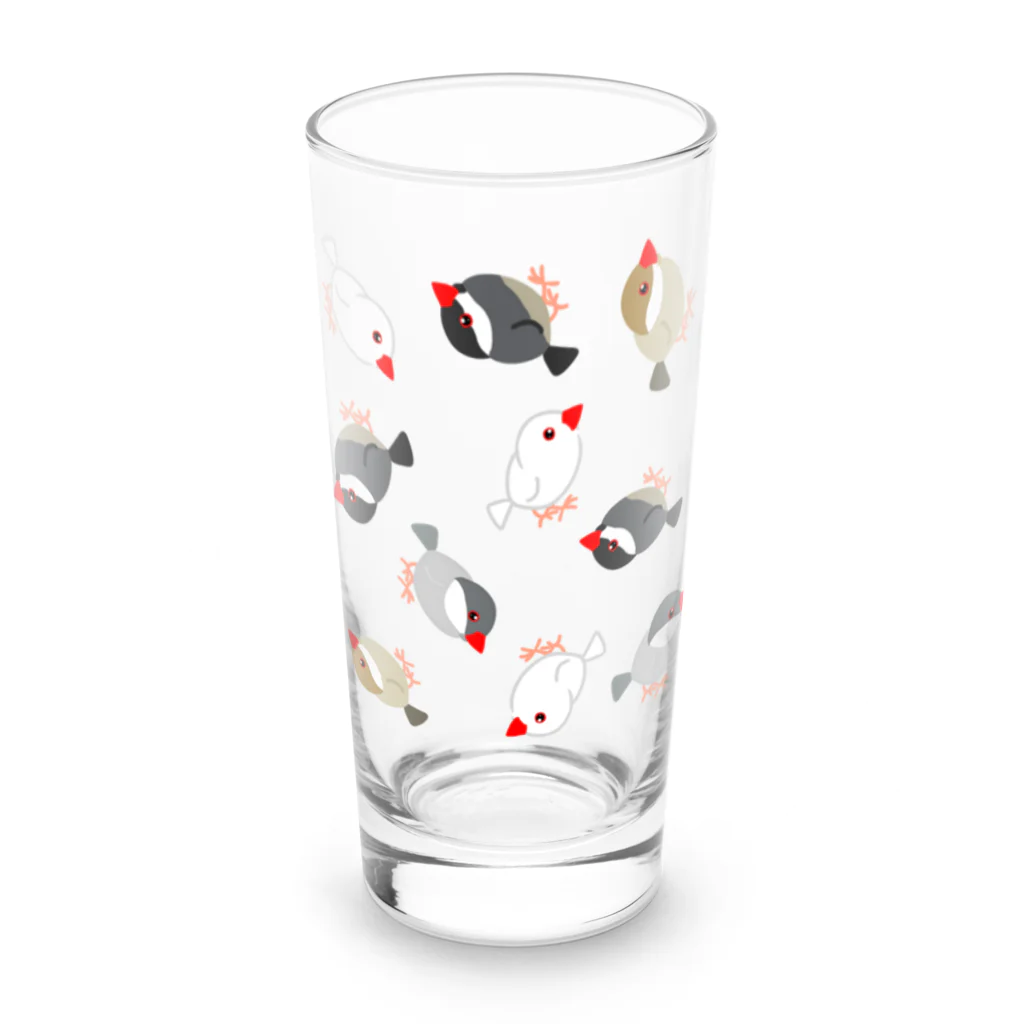 Lily bird（リリーバード）の可愛い文鳥わらわら Long Sized Water Glass :front