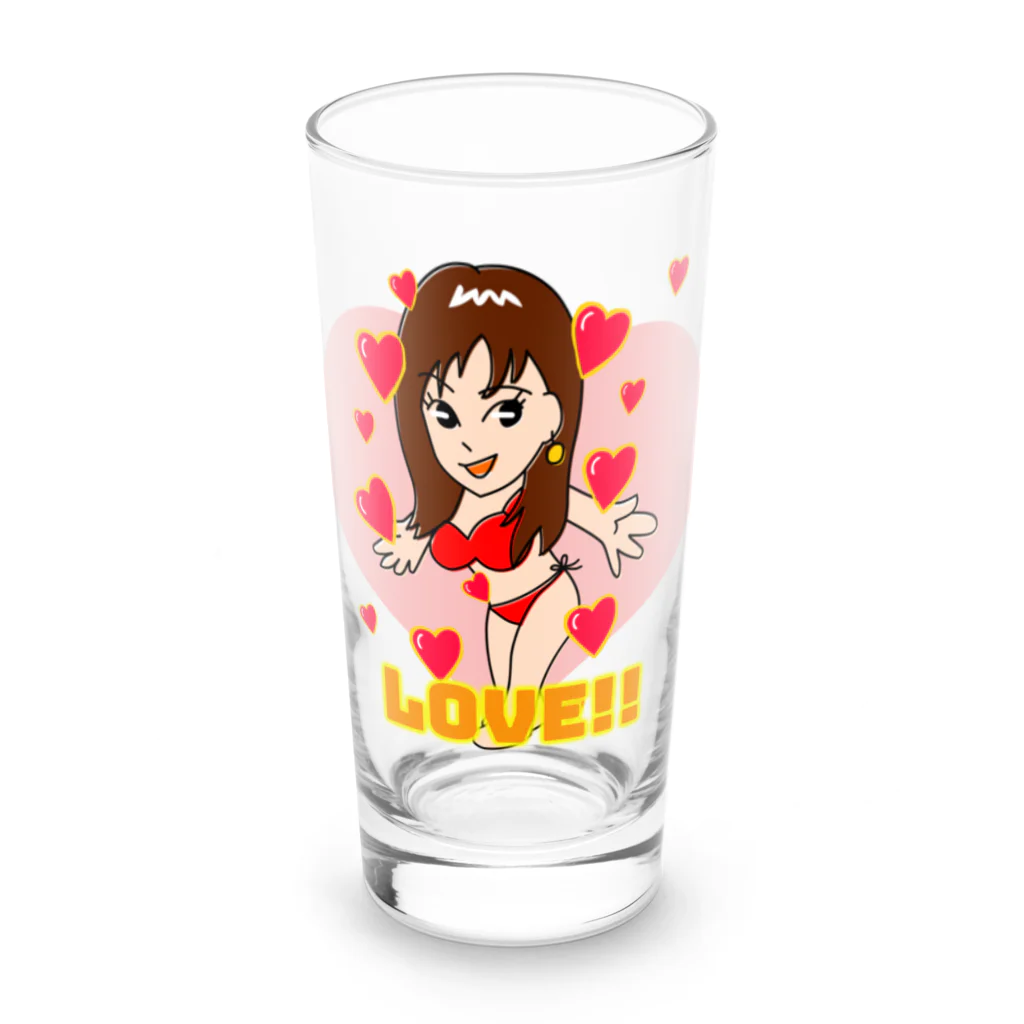 ラジオディレクターりかちゃんのラジオディレクターりかちゃん Long Sized Water Glass :front