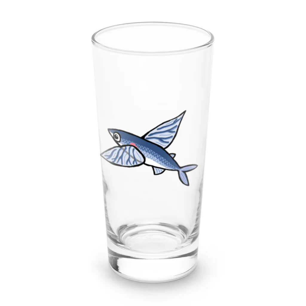 魚長～UoChou～のトビウオ気持ちよく飛んでます Long Sized Water Glass :front