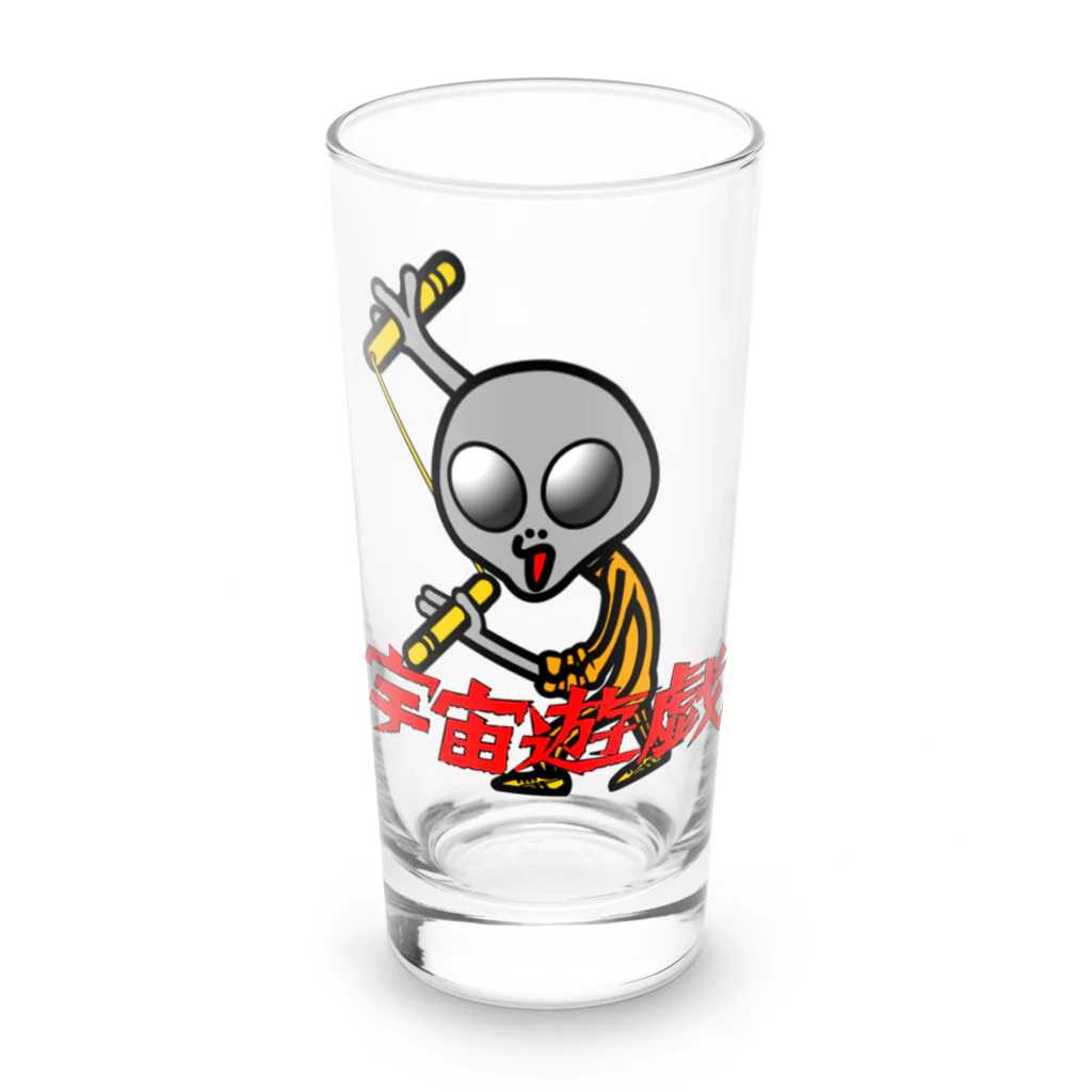 オリジナルデザインTシャツ　SMOKIN'の宇宙遊戯　ヌンチャクポーズ Long Sized Water Glass :front