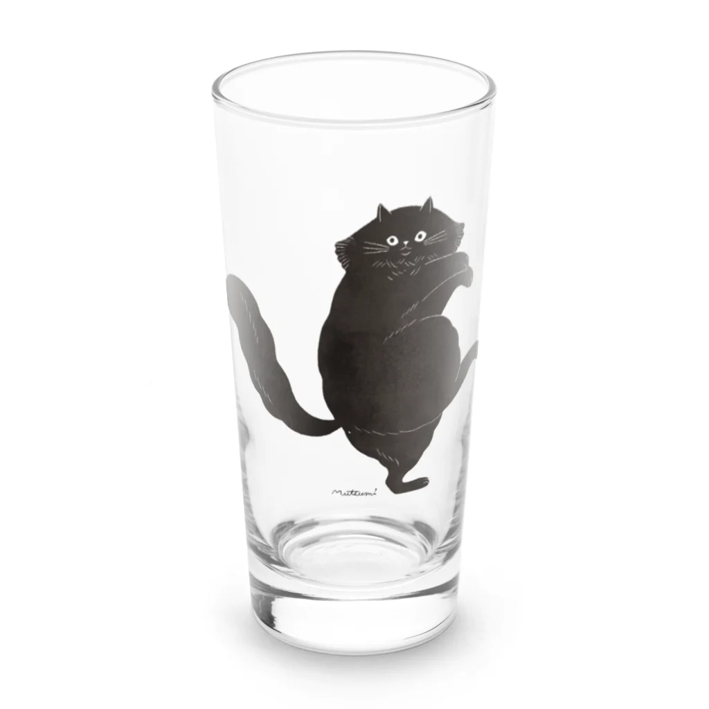 かわむショップ　suzuri支店の踊るもふもふ Long Sized Water Glass :front