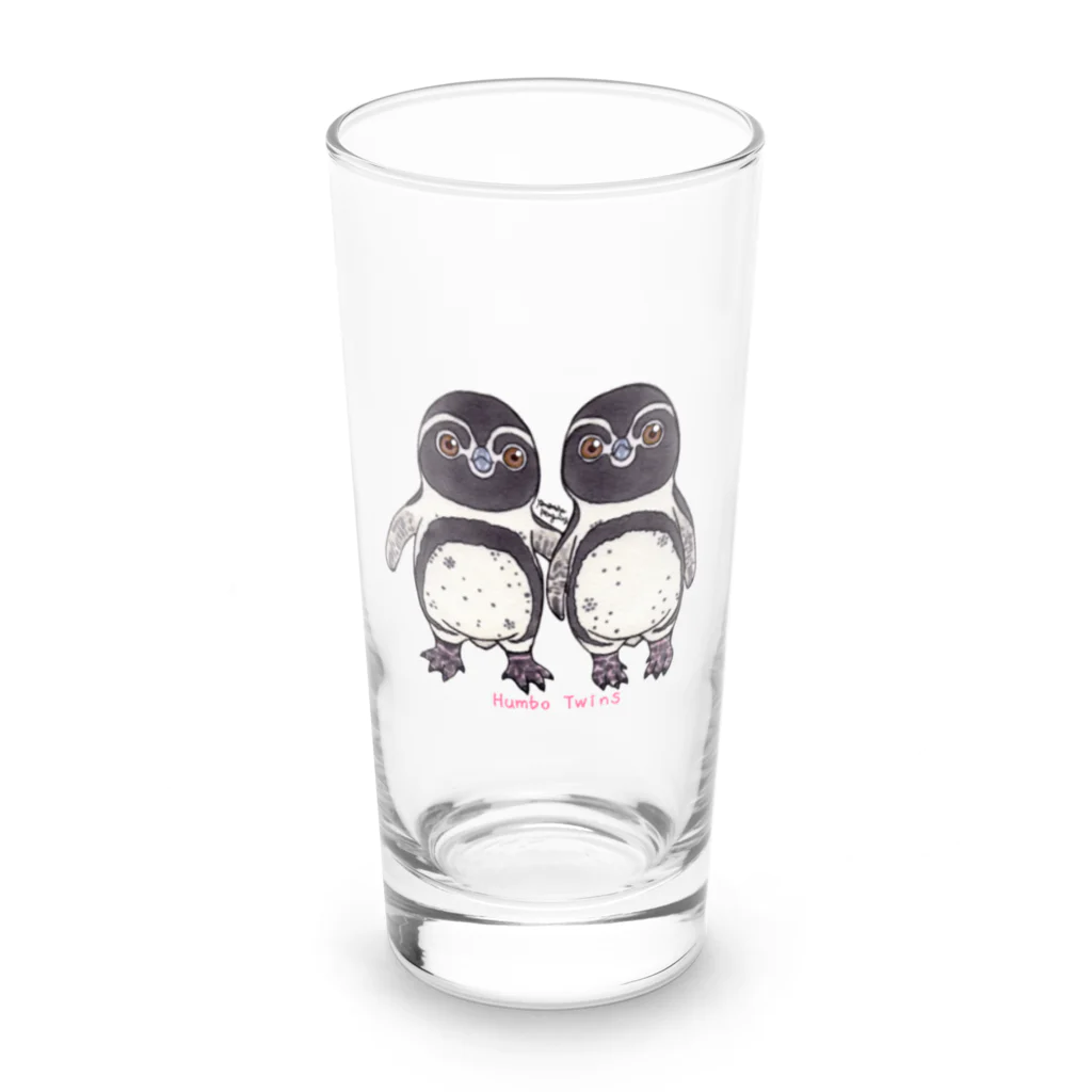 ヤママユ(ヤママユ・ペンギイナ)のふたごのフンボルトペンギン Long Sized Water Glass :front