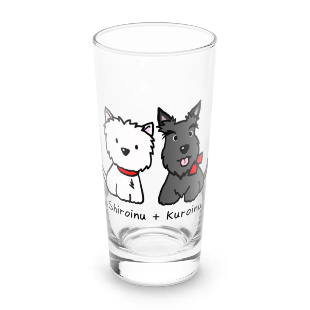 Kizplanning 「Sylph&Devil's」のしろいぬルッチー＋くろいぬリア Long Sized Water Glass :front