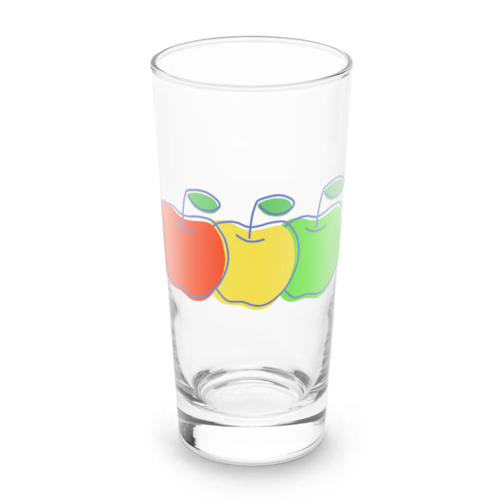 ハナのお店のりんご三兄弟 Long Sized Water Glass :front