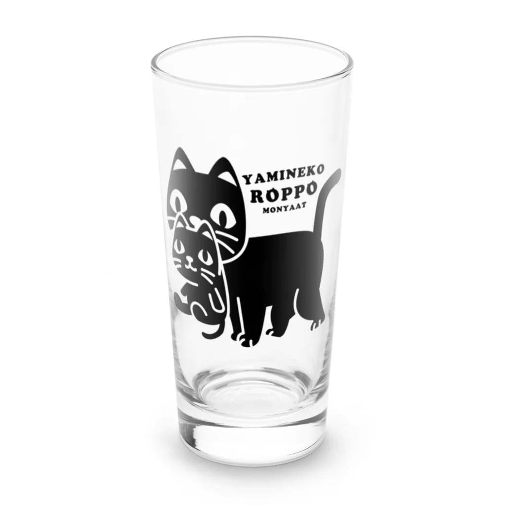 イラスト MONYAAT のやみねこ、ろっぽ Long Sized Water Glass :front