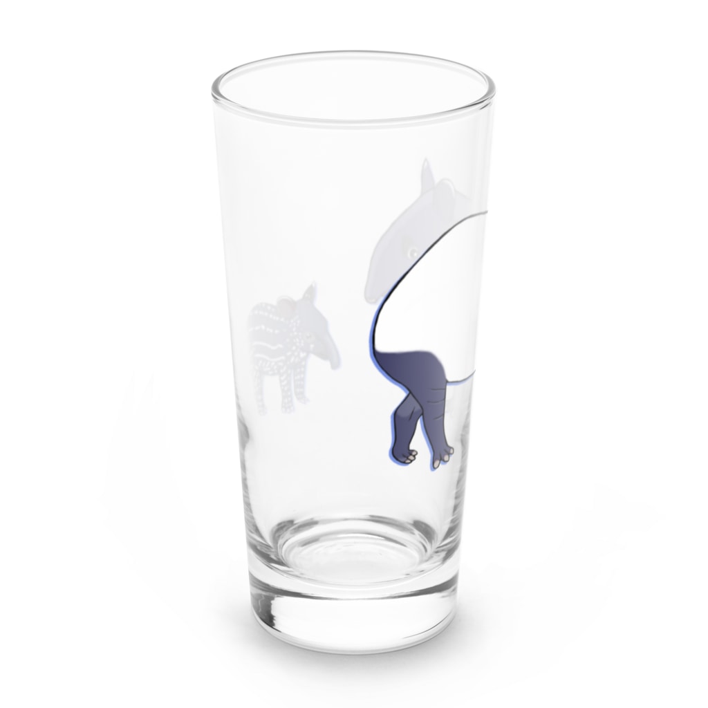 LalaHangeulのマレーバク　文字無し　親子 Long Sized Water Glass :front