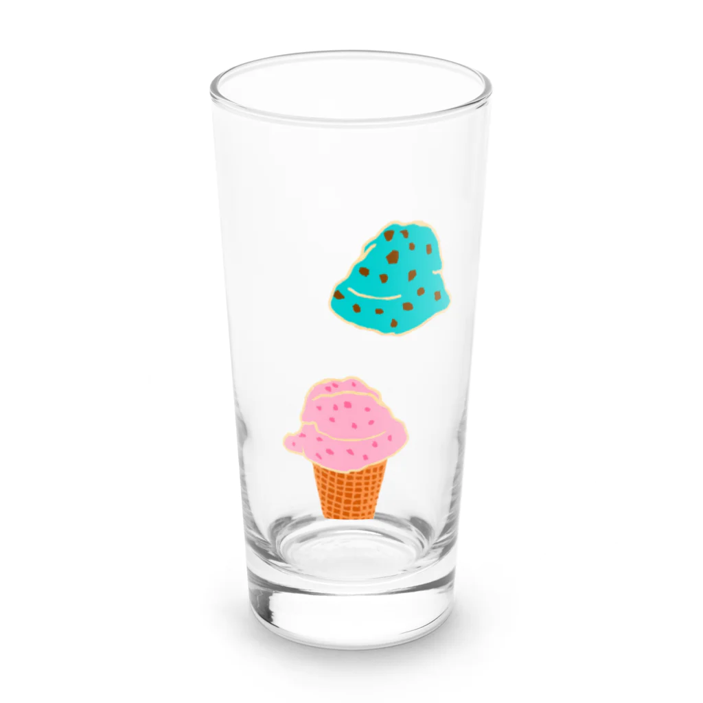 ホームタウンスター　Hometown Star のダブル アイスクリームコーン　Double Scooped Ice Cream Cone  Long Sized Water Glass :front