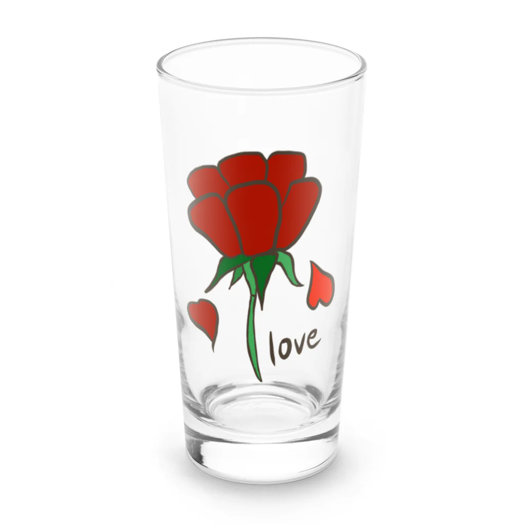 ヨビサクのlove Long Sized Water Glass :front