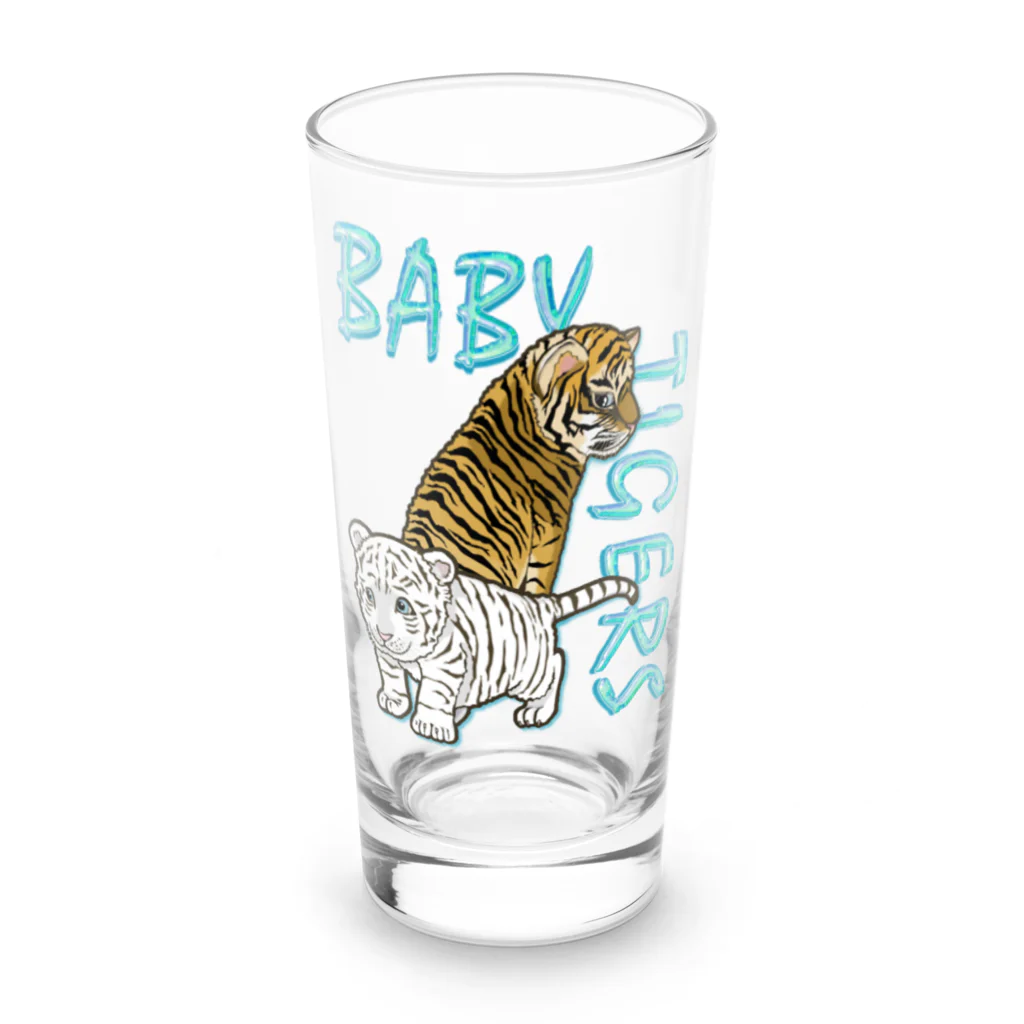 LalaHangeulのBABY TIGERS Long Sized Water Glass :front