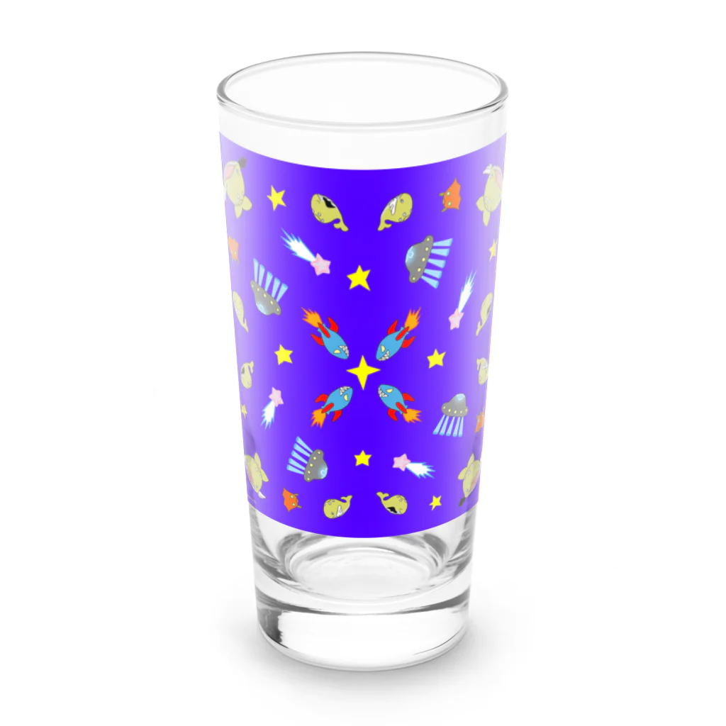 Cosmic TM colorsの宇宙の海を泳いじゃおう☆ Long Sized Water Glass :front