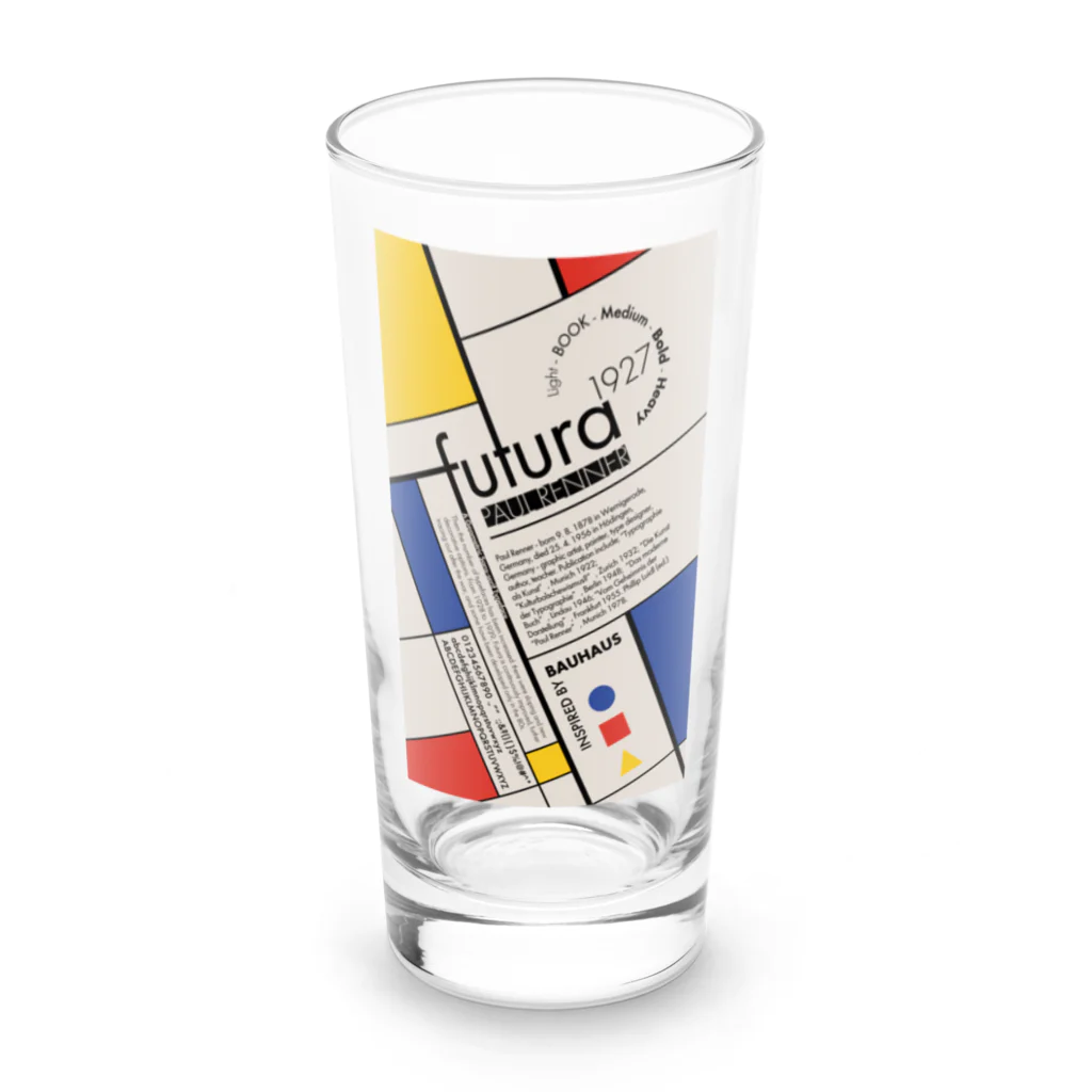 No.30_DesignWorks typographyのFutura Typography Design  Long Sized Water Glass :front