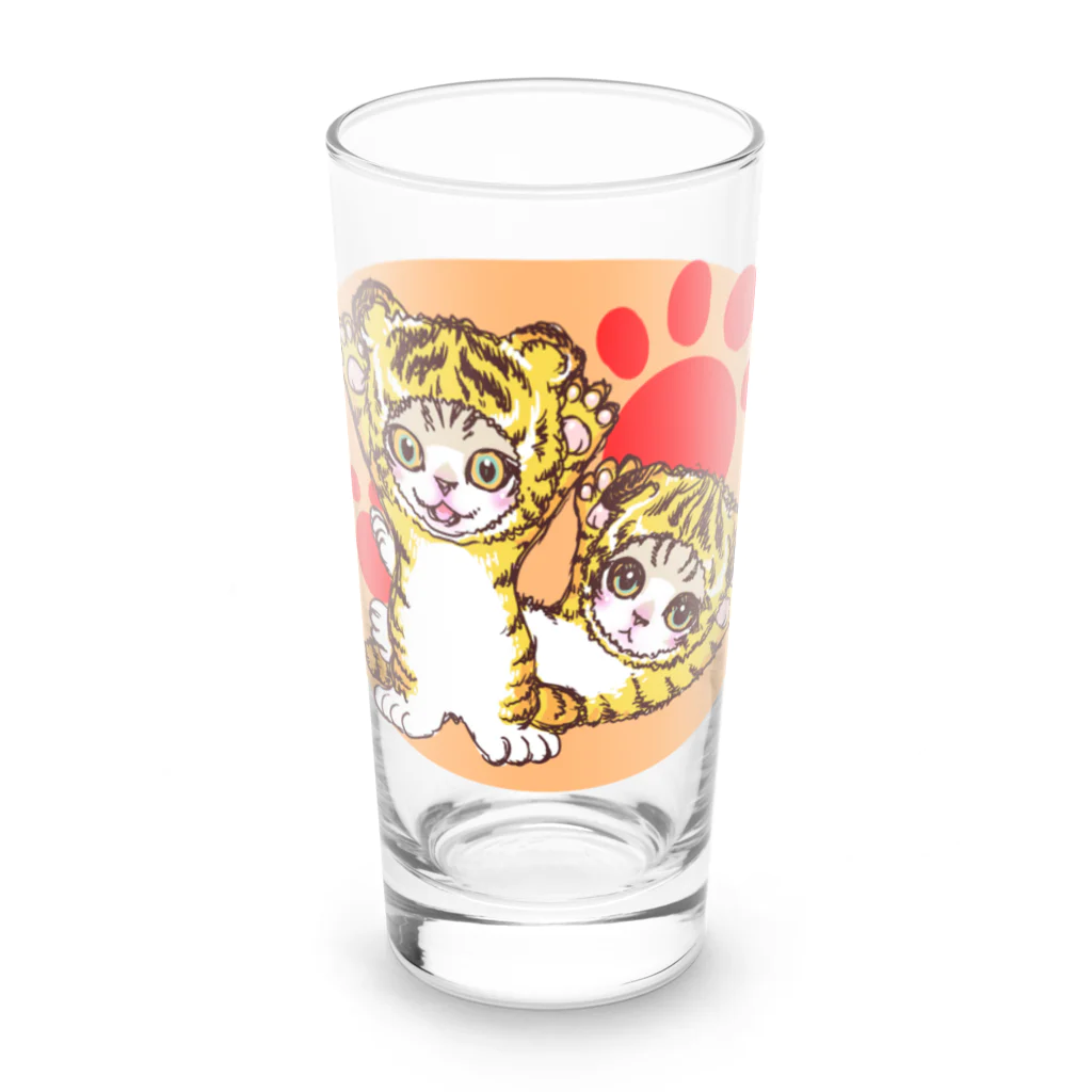 nya-mew（ニャーミュー）のとらニャーちゃん Long Sized Water Glass :front