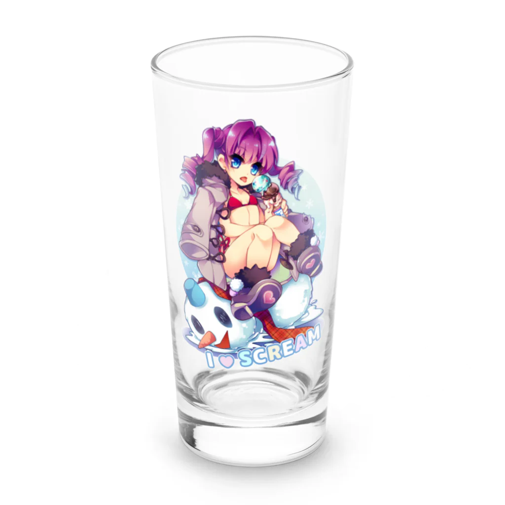 月蝕ざっか店＠SUZURIのI♥SCREAM Long Sized Water Glass :front