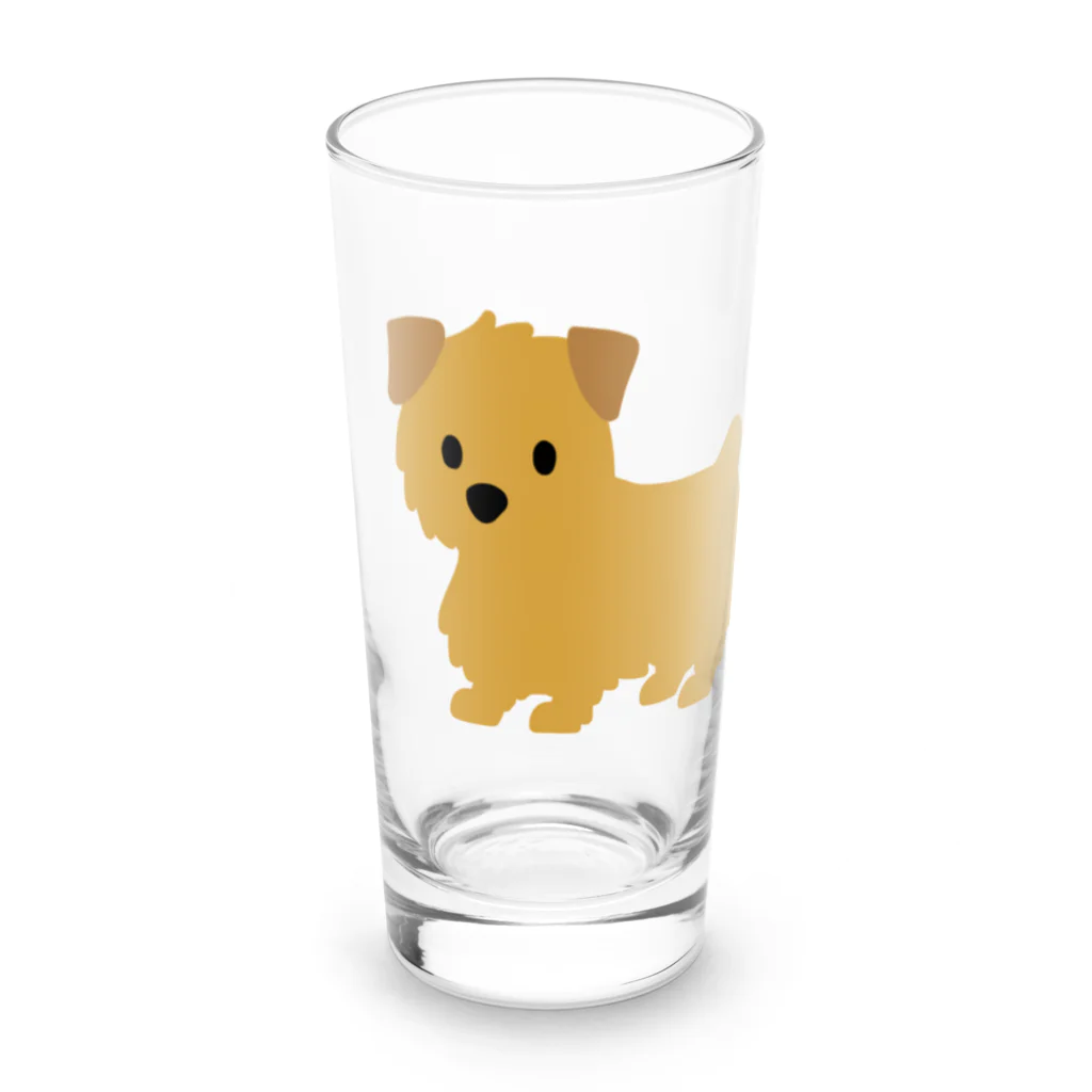 TOMOS-dogのnorfolkterrier（レッド） Long Sized Water Glass :front