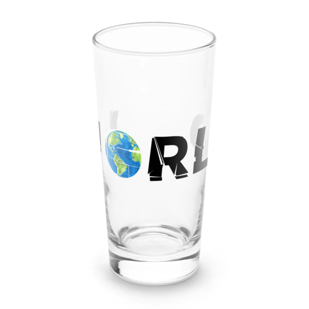 Ａ’ｚｗｏｒｋＳのWORLD(英字＋１シリーズ) Long Sized Water Glass :front