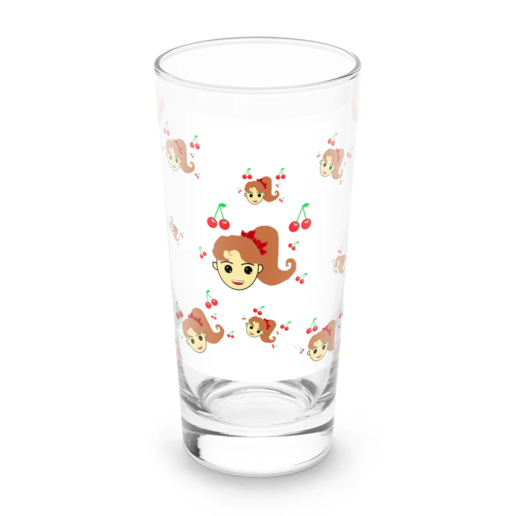 あるてみらのさくらんぼガール Long Sized Water Glass :front