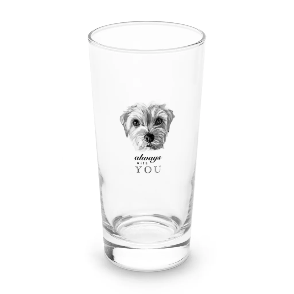 TOMOS-dogのalwaysノーフォーク2 Long Sized Water Glass :front