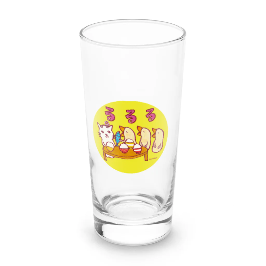 ネコのうーたんになりたいくちばしショップのるるる♪ Long Sized Water Glass :front