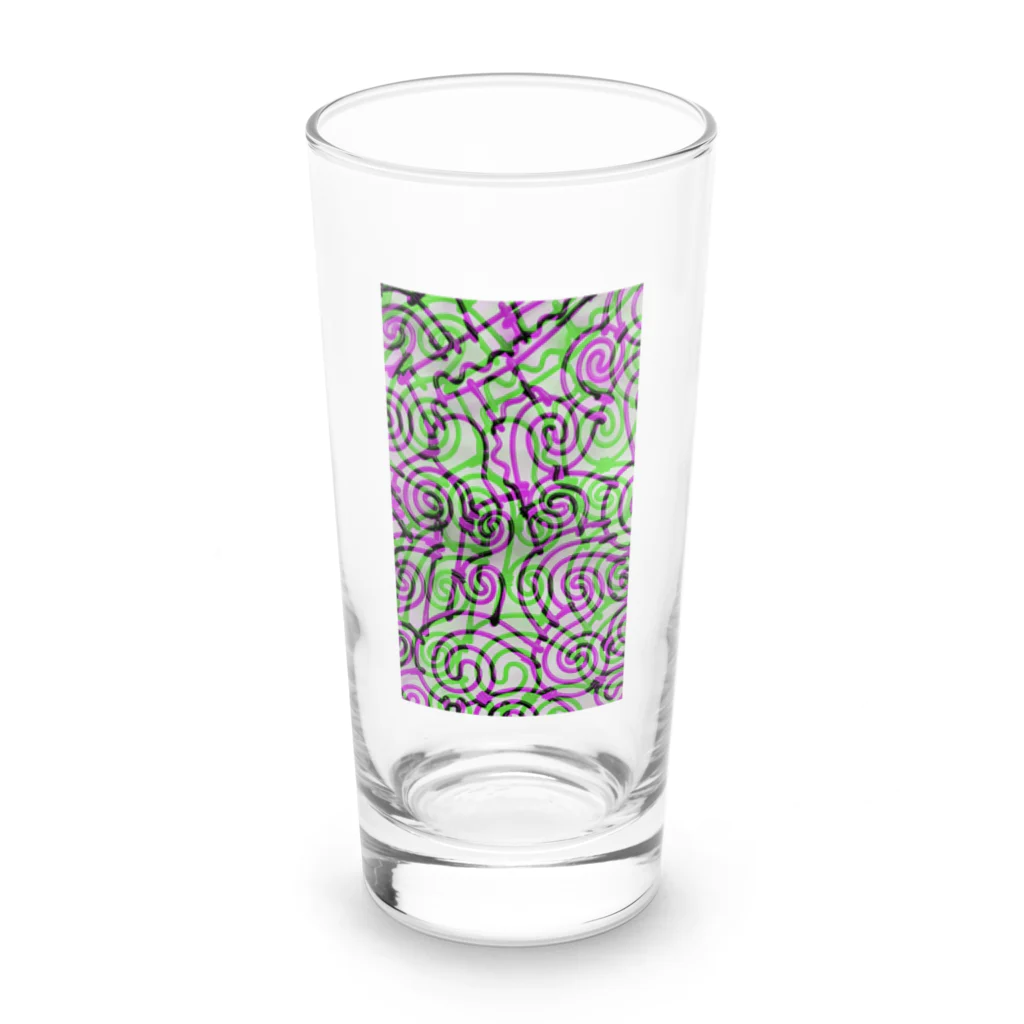 ねこ様屋のワイヤーアート・サイケ Long Sized Water Glass :front