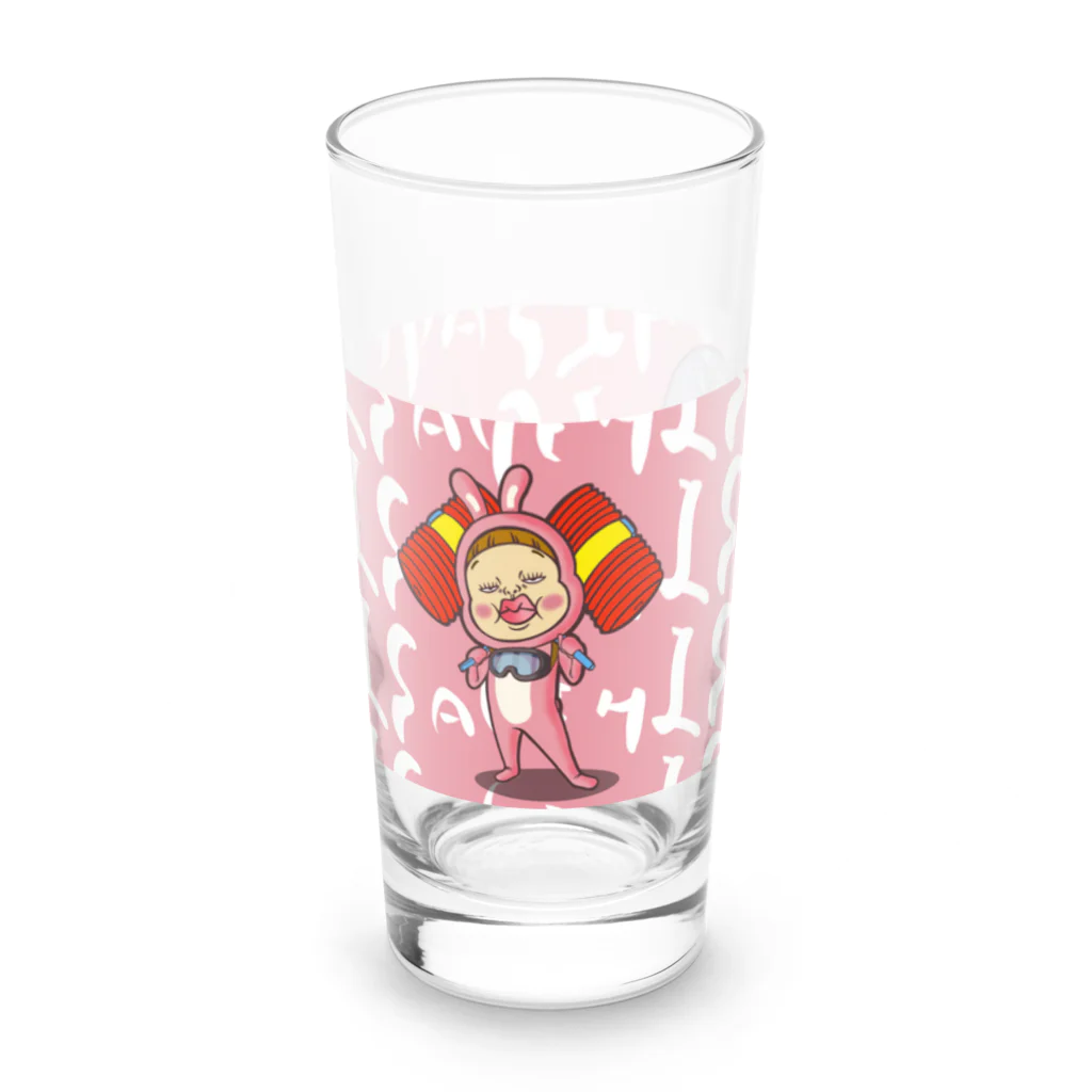 Siderunの館 B2のコップ類だよ！さげみちゃん(背景赤) Long Sized Water Glass :front