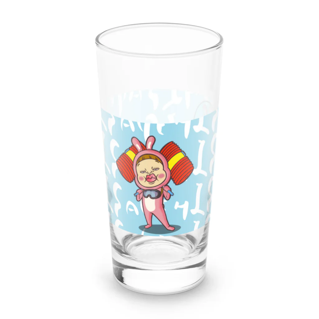 Siderunの館 B2のコップ類だよ！さげみちゃん(背景青) Long Sized Water Glass :front