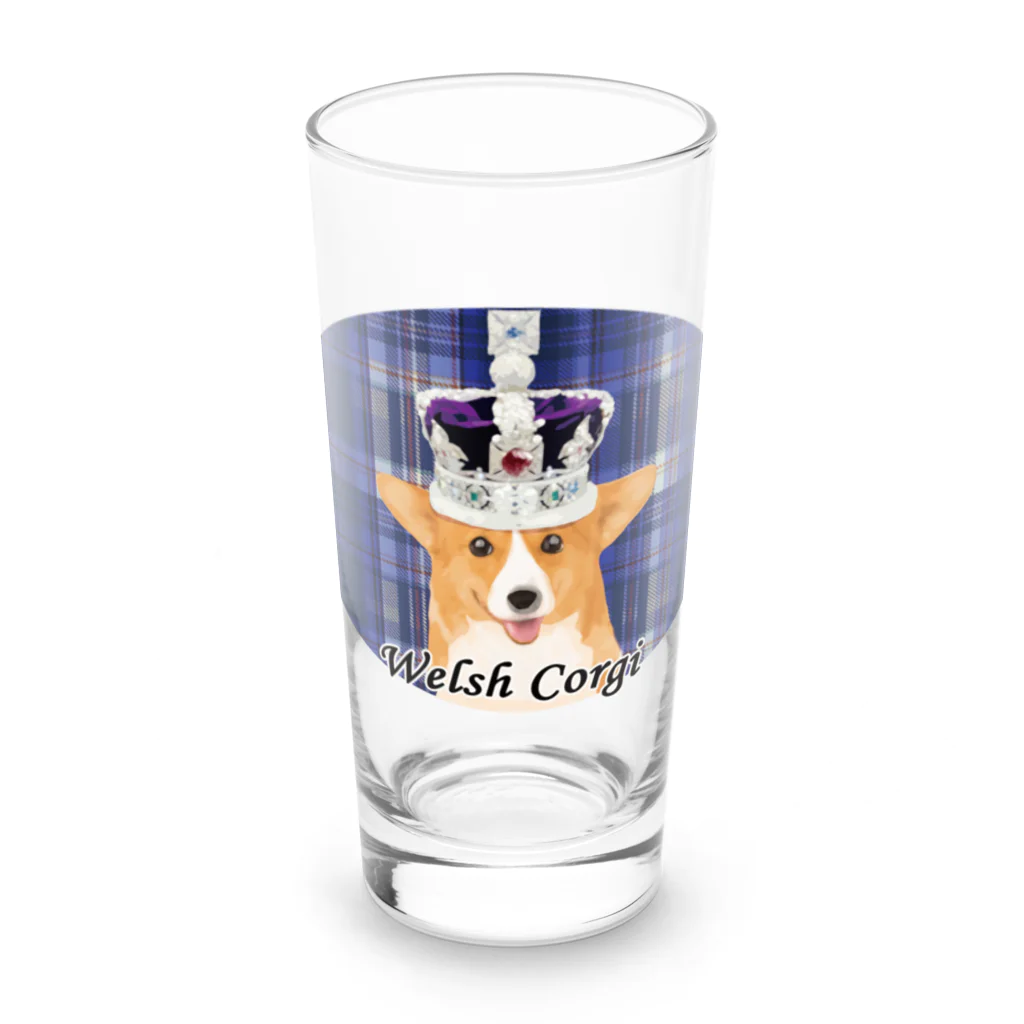 犬グッズの店しえるぶるーのロイヤルコーギー Long Sized Water Glass :front