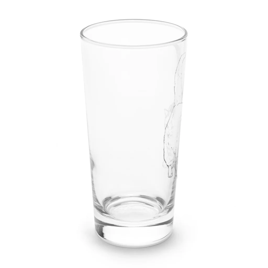 猫竹（nekotake)の仲良し2匹の散歩.nekotake Long Sized Water Glass :left