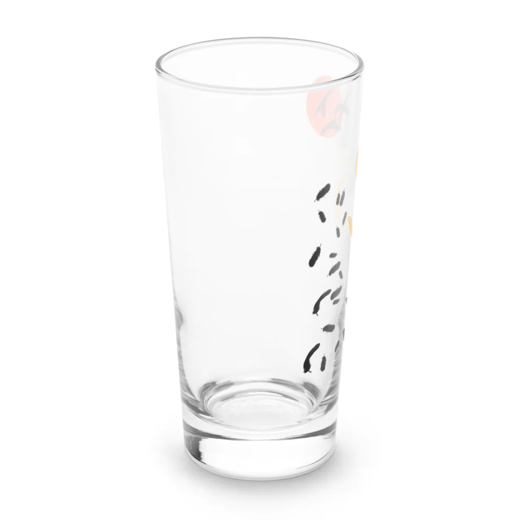 Siderunの館 B2の和デザインな烏(黒)  Long Sized Water Glass :left