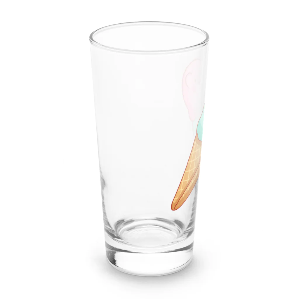 あいのアイスクリームのほほえみくまさん Long Sized Water Glass :left