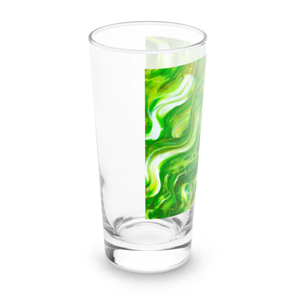 luontoiroのウェーブ　緑 Long Sized Water Glass :left