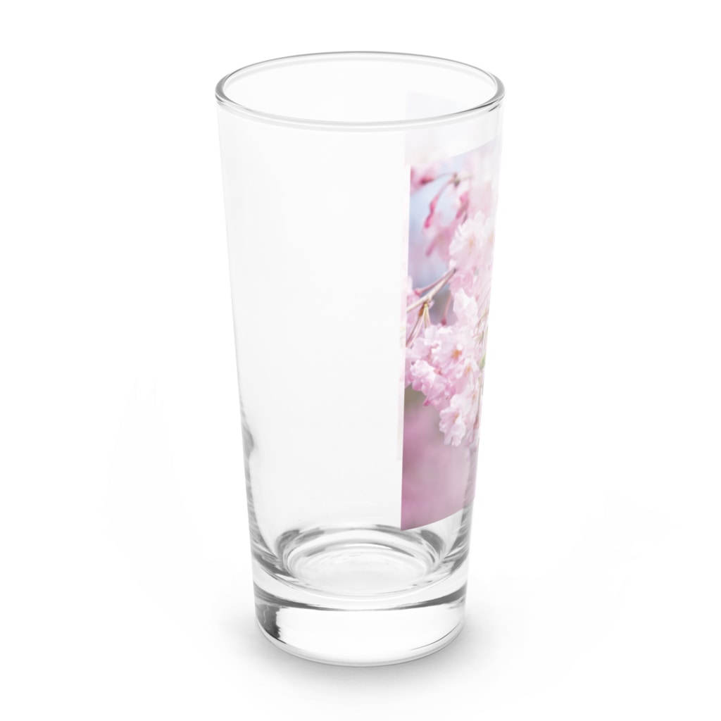 akane_art（茜音工房）の癒しの風景（八重桜） Long Sized Water Glass :left