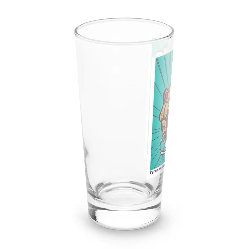 lovekuma_emilyのティラノサウルスレースあさむし Long Sized Water Glass :left