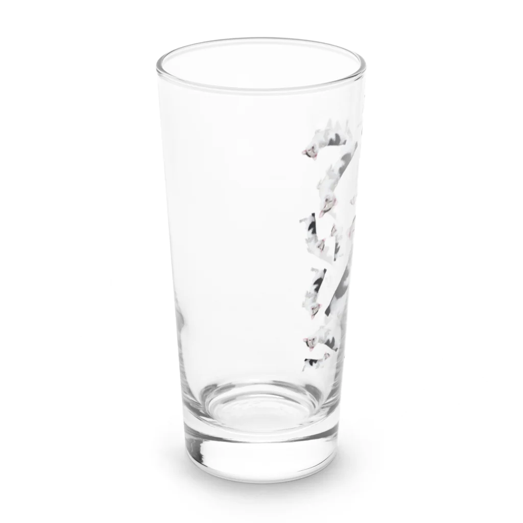 猫のぶんたshopの愉快な仲間たち ( かつら ) Long Sized Water Glass :left