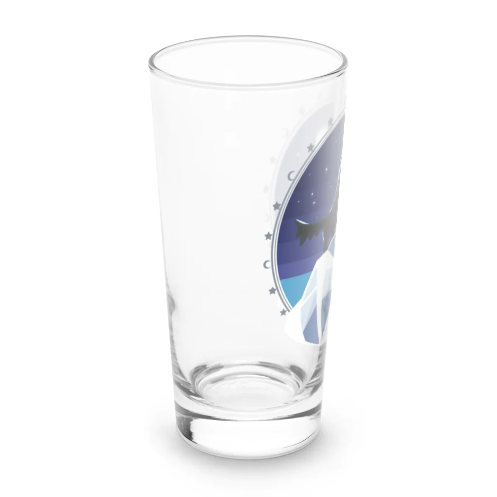 Kotetsu diary(SUZURI店)のフラットコーテッドレトリバー×クール Long Sized Water Glass :left