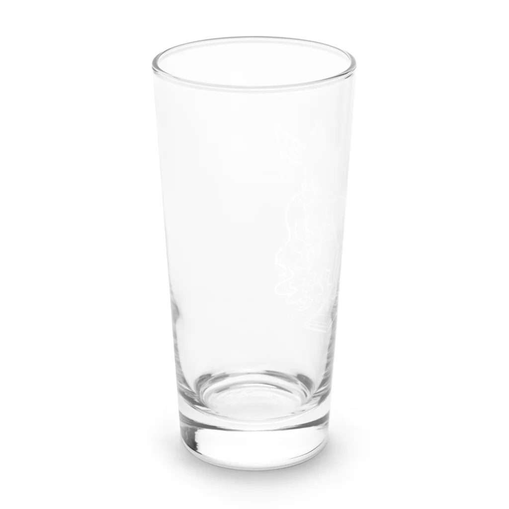 サトウノリコ*の浴室でタブレットを使う人魚【しろ】 Long Sized Water Glass :left