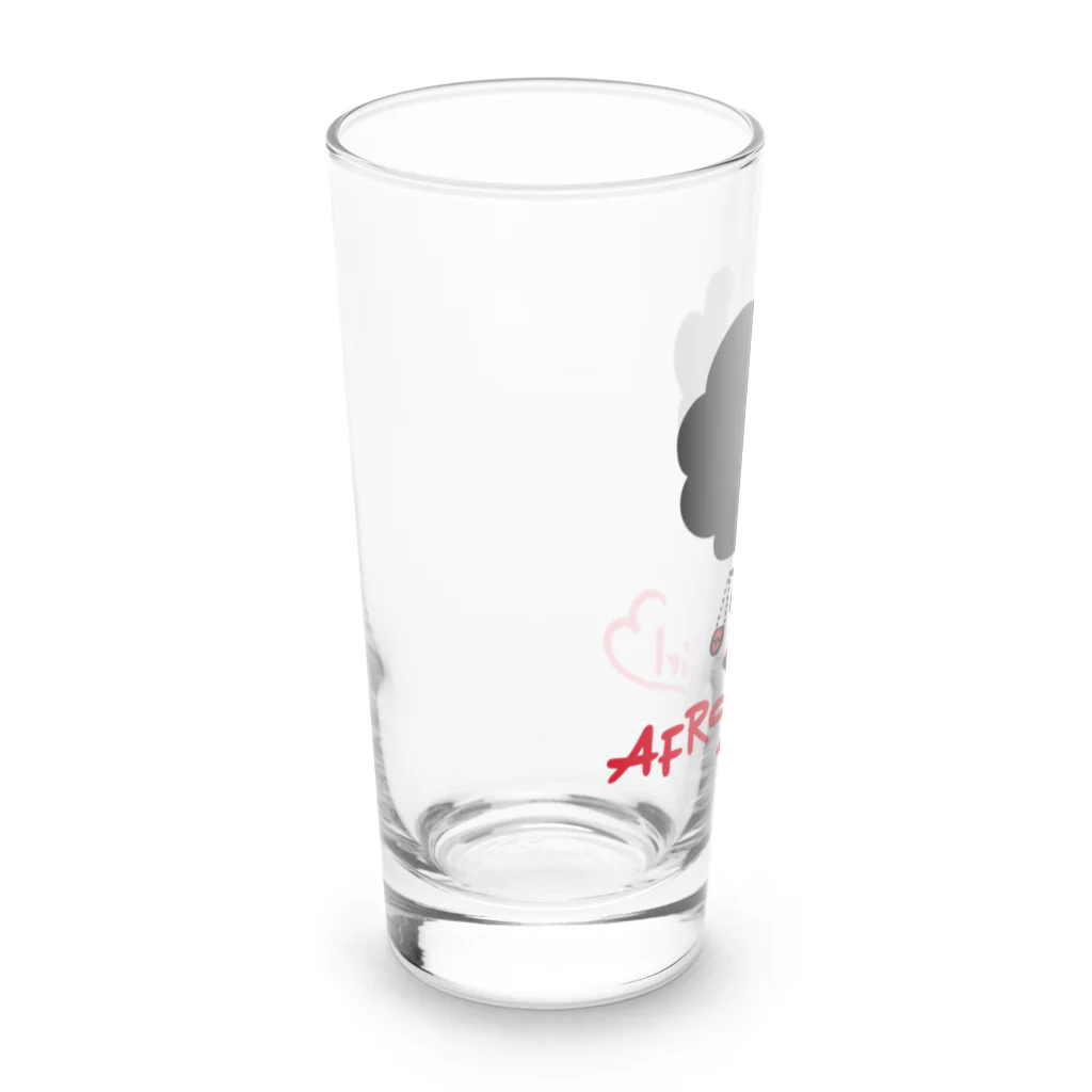 ユララボのアフロガール　ドレスアップver. Long Sized Water Glass :left