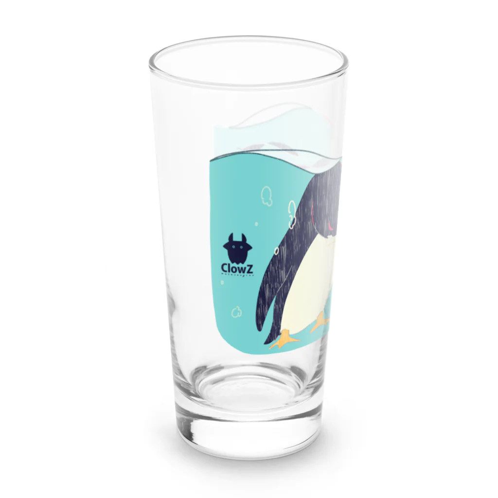 ClowZ ／ 渡瀬しぃののクラゲ少女とペンギン Long Sized Water Glass :left