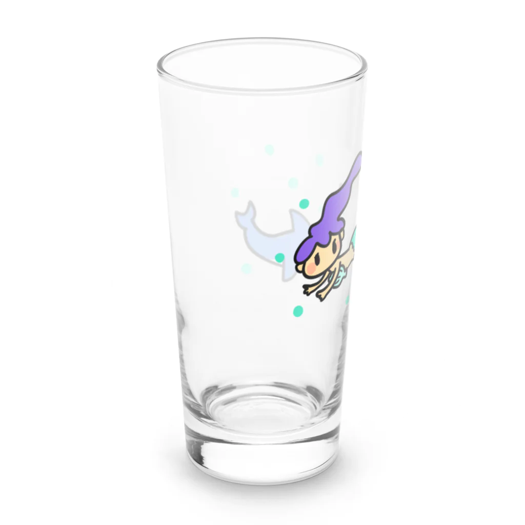 kokonatu-boxの人魚姫と仲良しイルカ Long Sized Water Glass :left