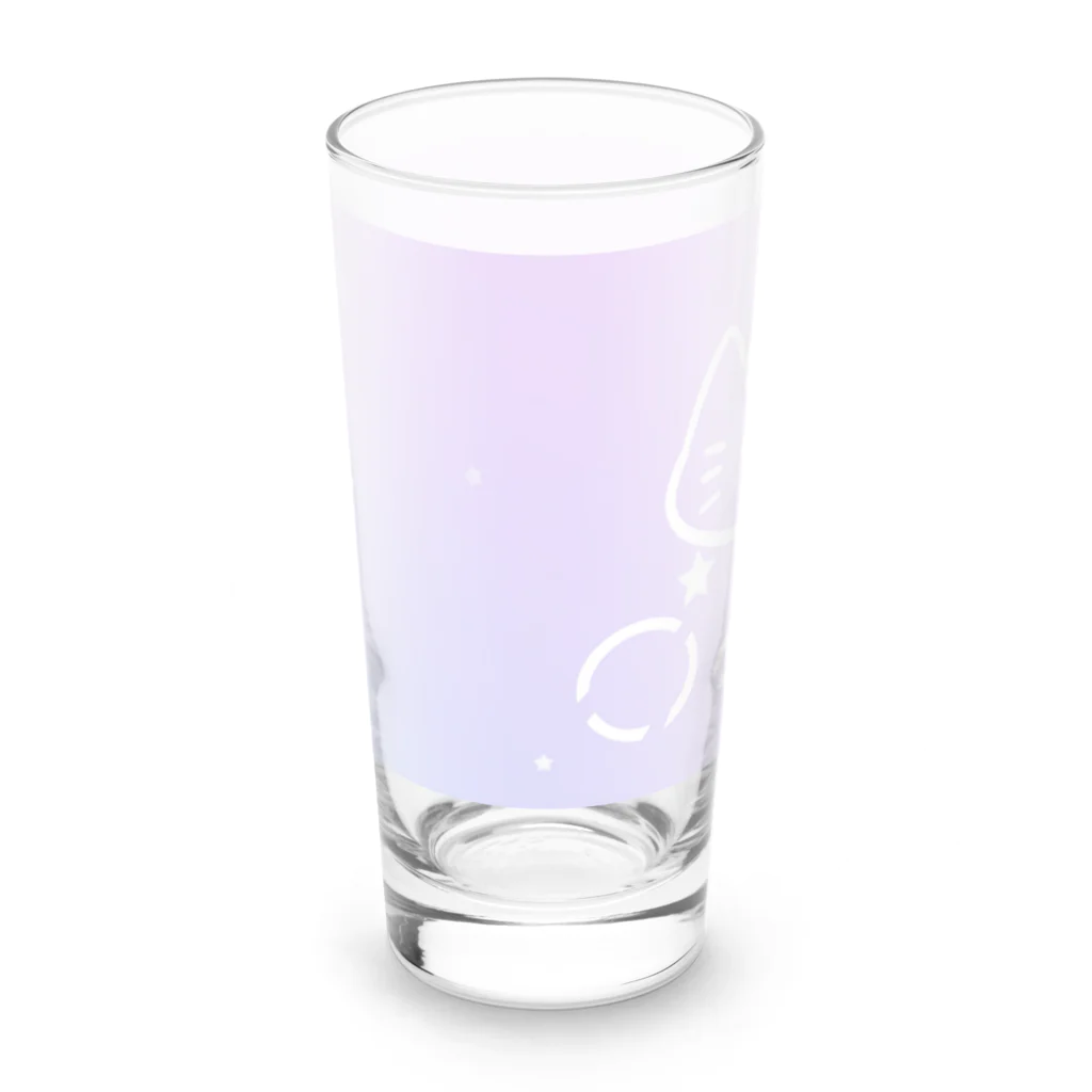 ゆにねこ惑星の🦄ゆにねこ🦄白線 Long Sized Water Glass :left