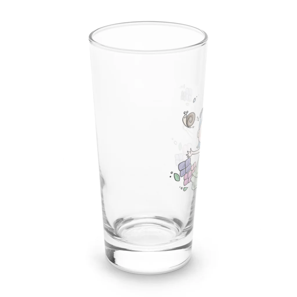 めいのイラスト屋さん🎨の紫陽花の子 Long Sized Water Glass :left