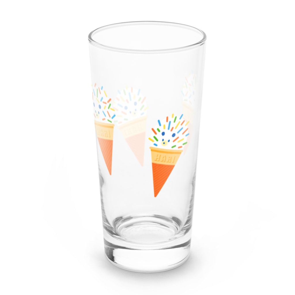 osakana's SHOPのハリネズミのシュガースプレーアイス🍨パターン Long Sized Water Glass :left