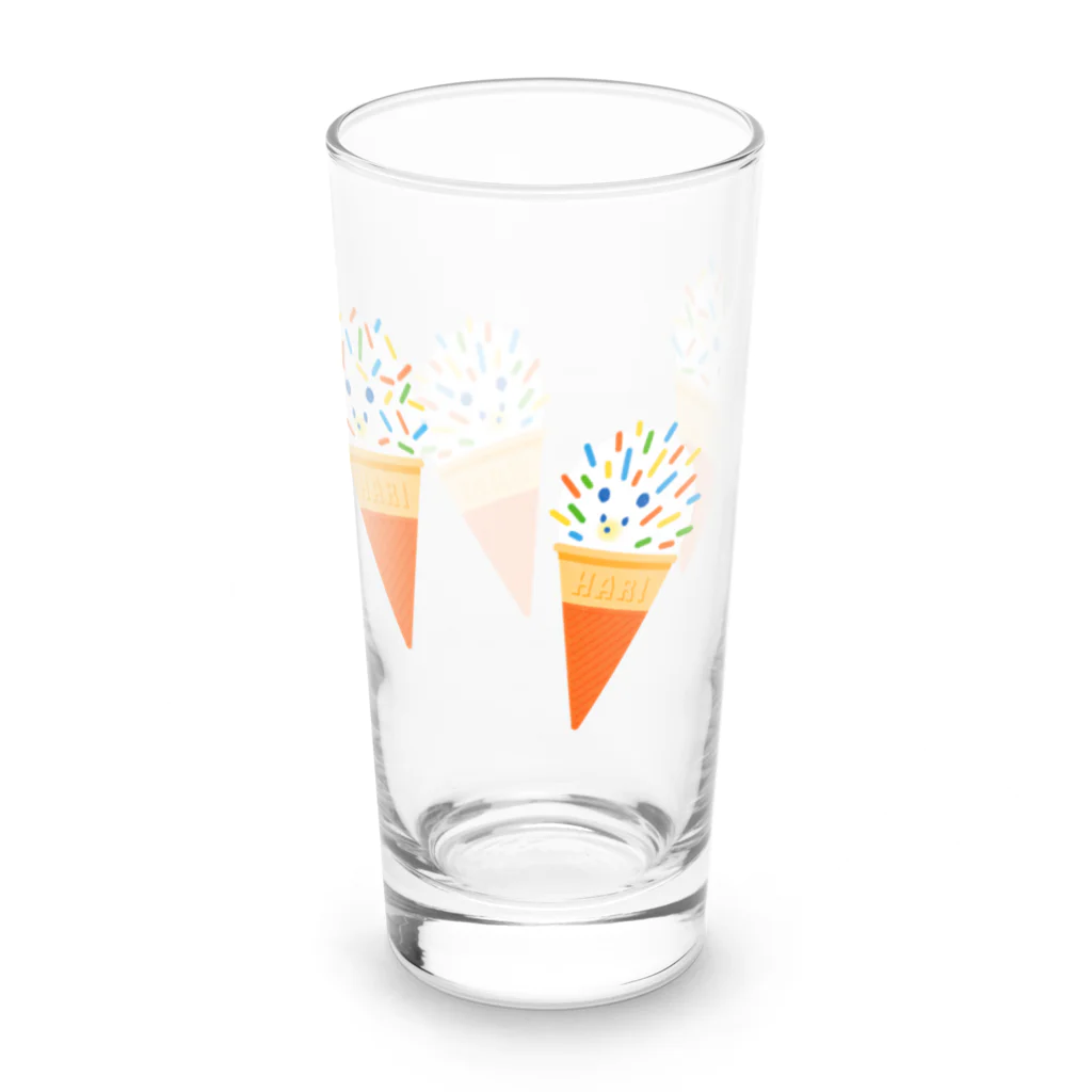 osakana's SHOPのハリネズミのシュガースプレーアイス🍨パターン Long Sized Water Glass :left