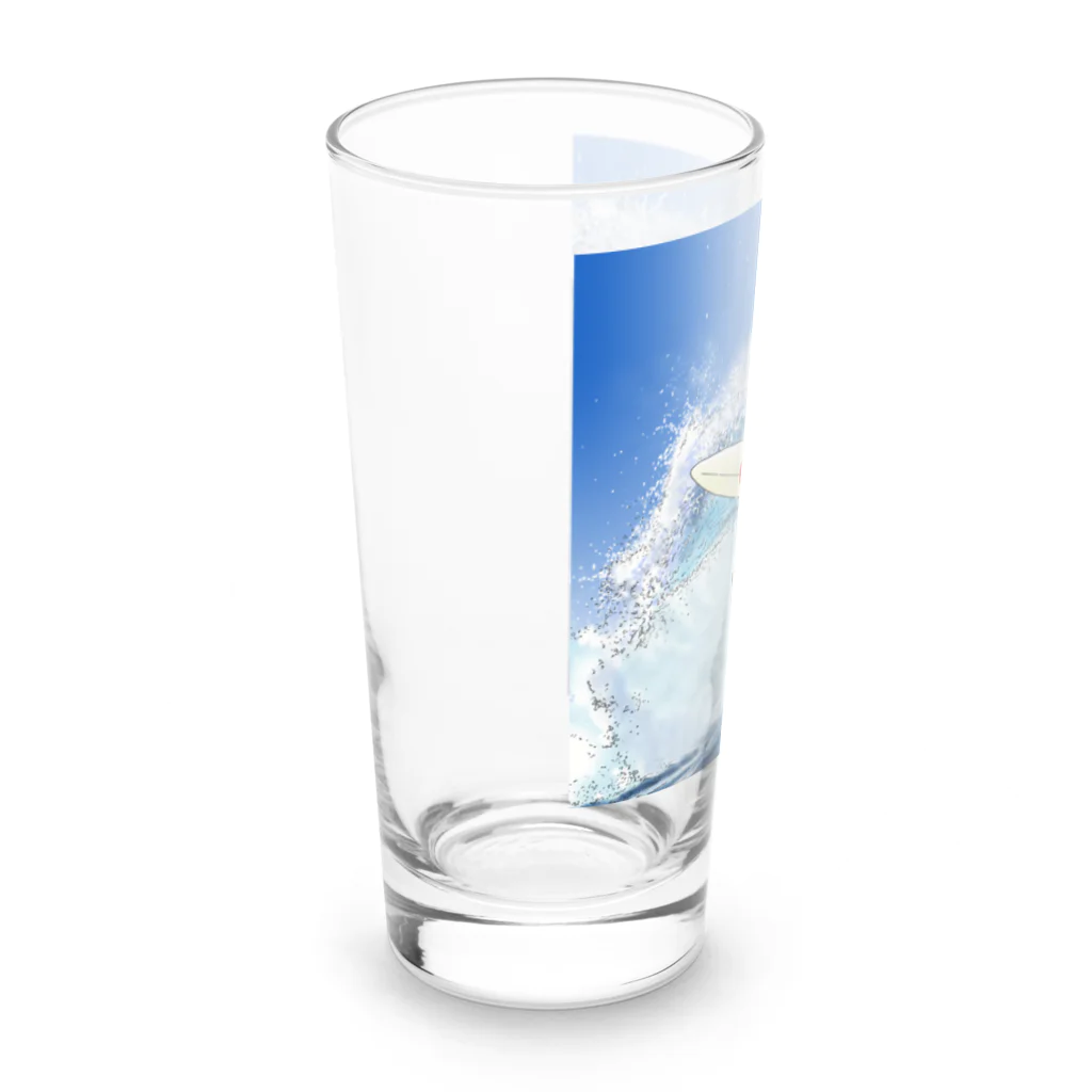 ホンイチのホンイチくん　サーフィン Long Sized Water Glass :left