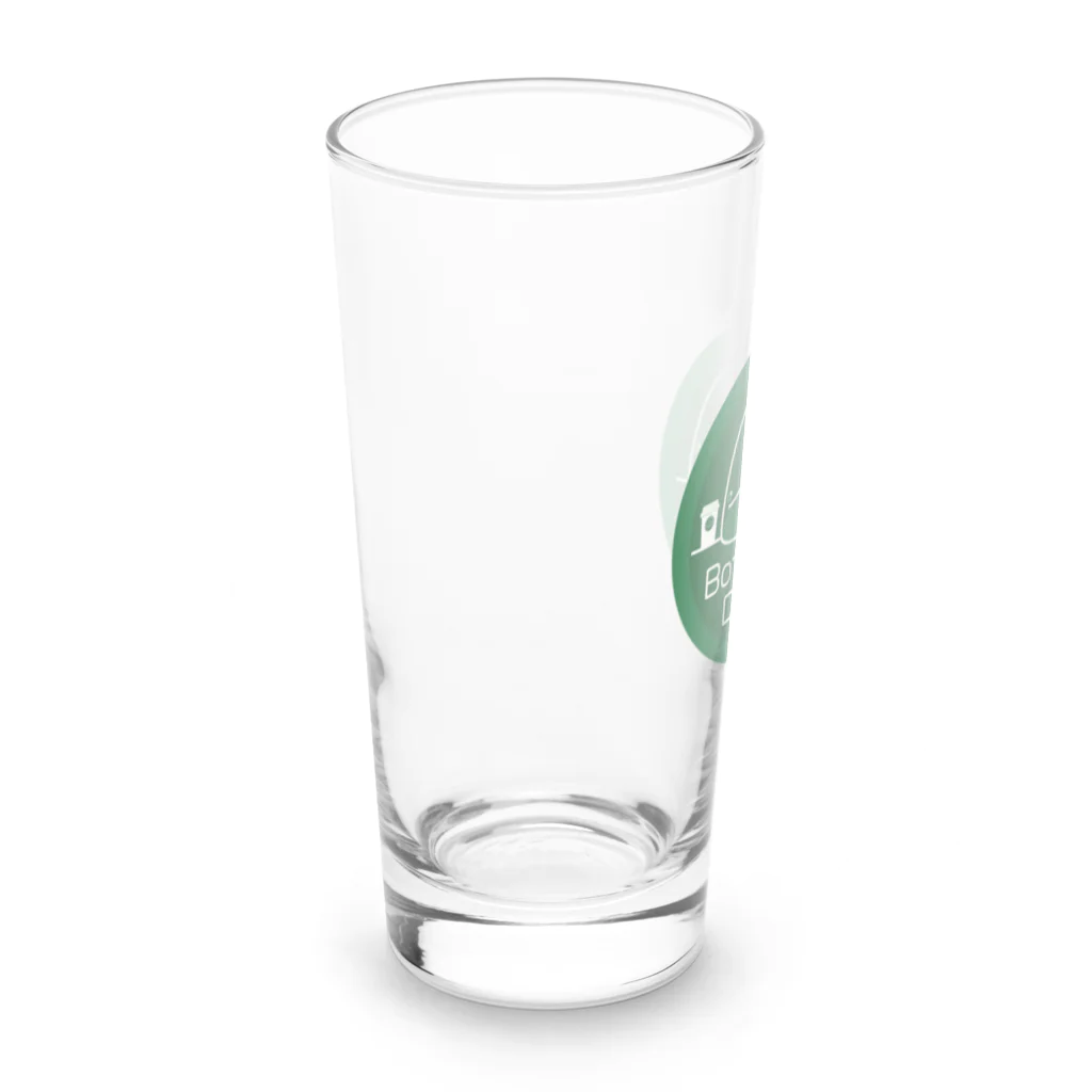 Kinkadesign うみのいきものカワイイShopのハンドウイルカ_Cafeステッカーデザイン Long Sized Water Glass :left