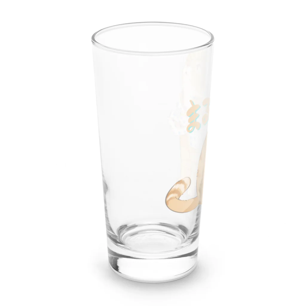 農家の息子猫まるショップの農家の息子猫まる。(猫ベージュまるロゴあり) Long Sized Water Glass :left