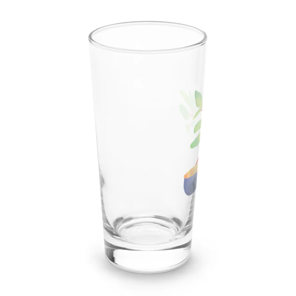 mercyの【Watercolor Plants】 Long Sized Water Glass :left