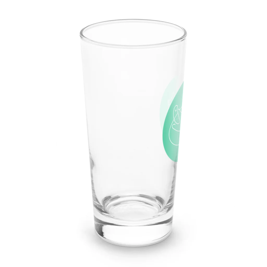 レイにーのうきわシンプル白猫 Long Sized Water Glass :left