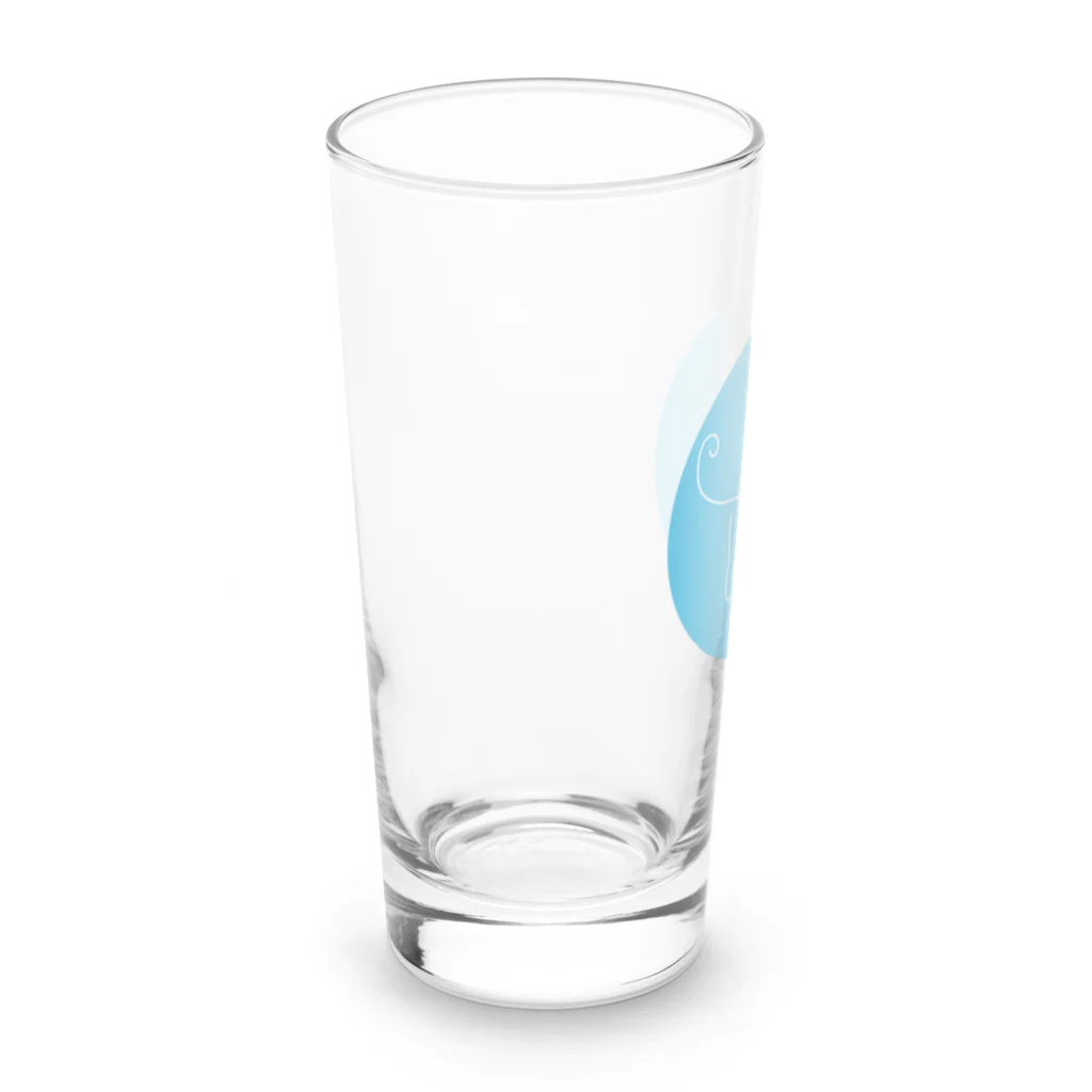 レイにーのじゃれてるシンプル白猫 Long Sized Water Glass :left