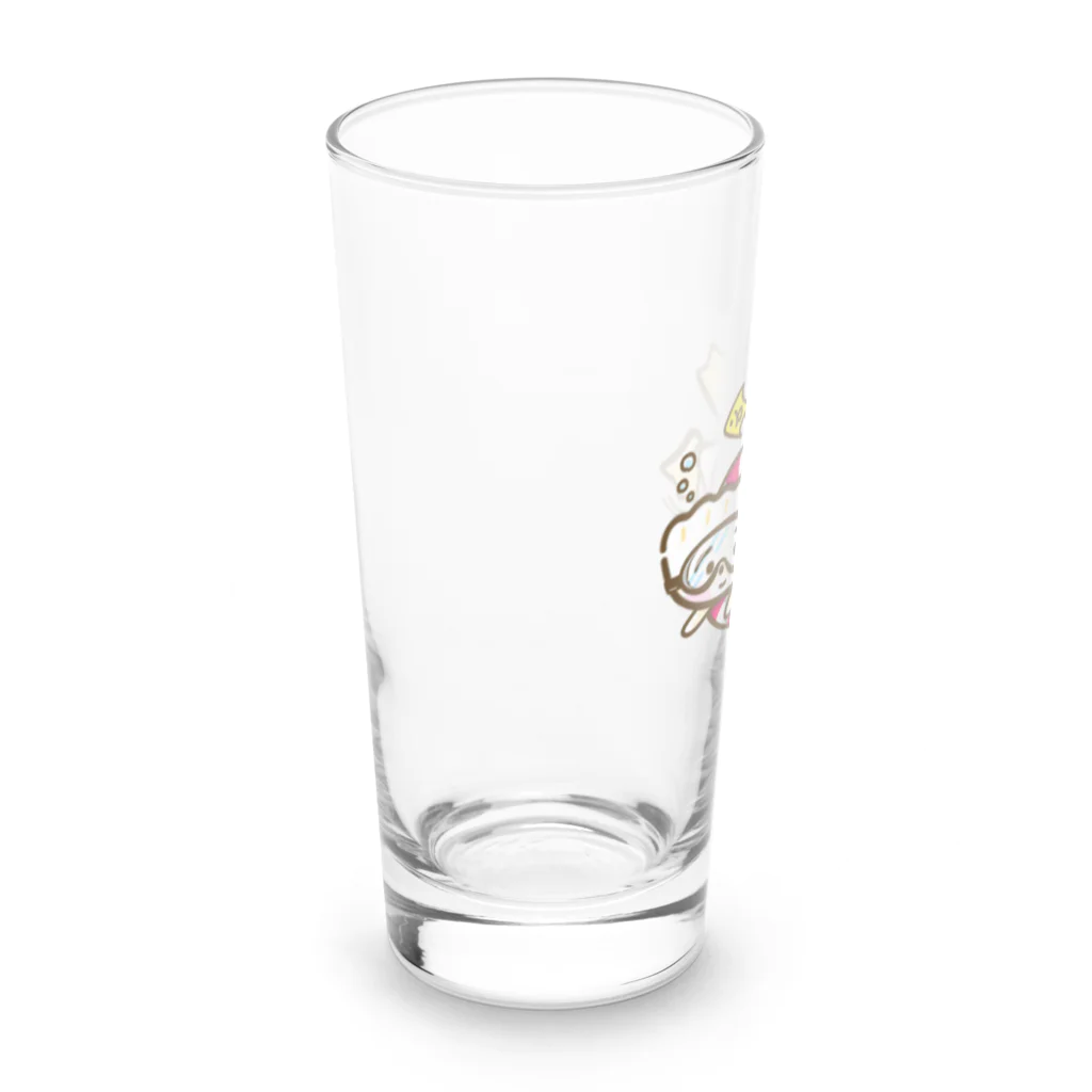 🌈キクチンのおみせやさん🌈のぎょーざわくん・海 Long Sized Water Glass :left