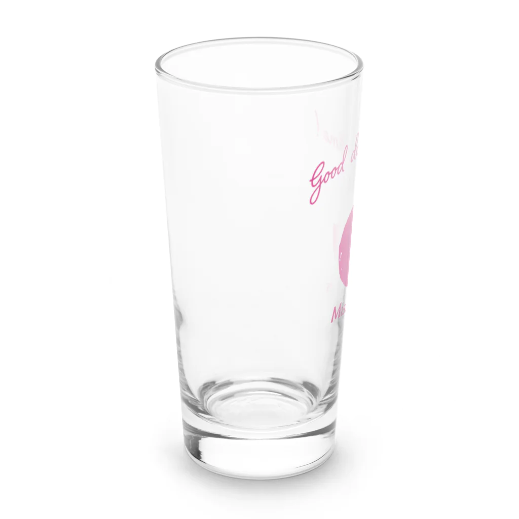 ミサキドーナツ 公式 SUZURI店のgood donuts good time!ロゴ入り Long Sized Water Glass :left